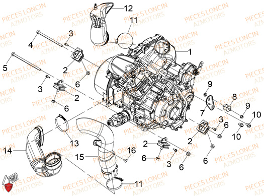 Moteur LONCIN QUAD LONCIN XWOLF 550L Euro5