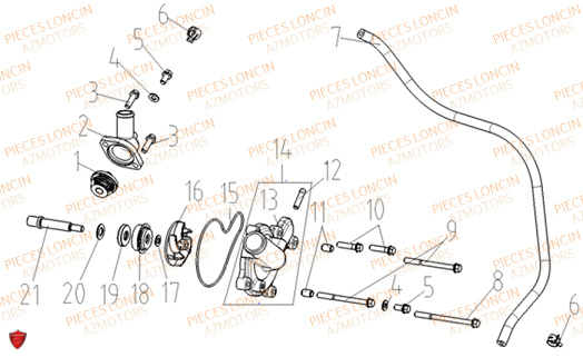 Pompe A Eau LONCIN QUAD LONCIN XWOLF 550L Euro5