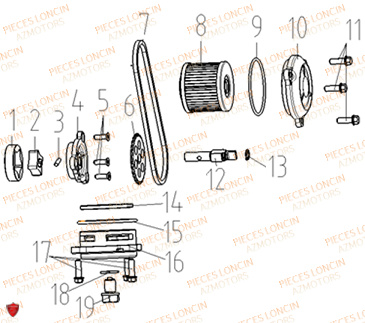 Pompe A Huile LONCIN QUAD LONCIN XWOLF 550L Euro5