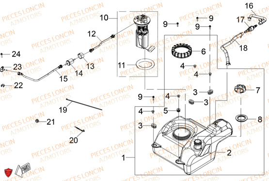 Reservoir LONCIN QUAD LONCIN XWOLF 550L Euro5