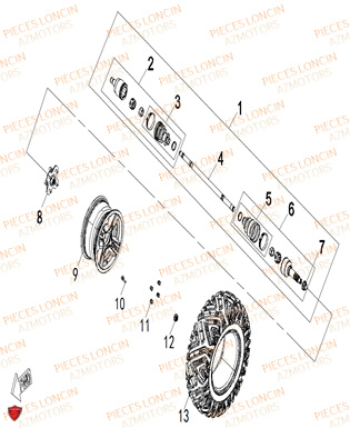 Roue Avant Gauche LONCIN QUAD LONCIN XWOLF 550L Euro5