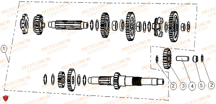 Arbre Transmission LONCIN QUAD LONCIN XWOLF 700L Euro5