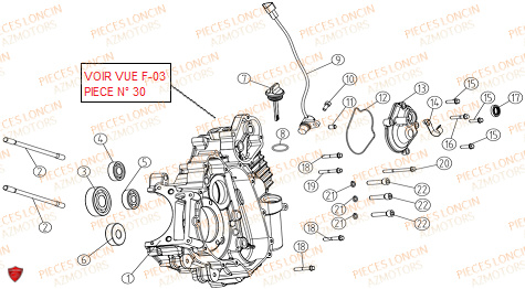 Carter Gauche LONCIN QUAD LONCIN XWOLF 700L Euro5