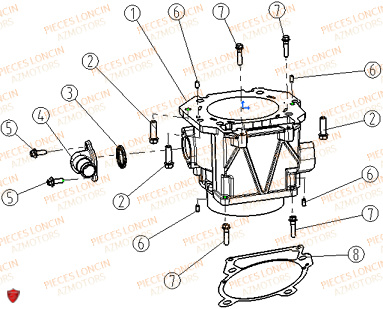 Cylindre LONCIN QUAD LONCIN XWOLF 700L Euro5