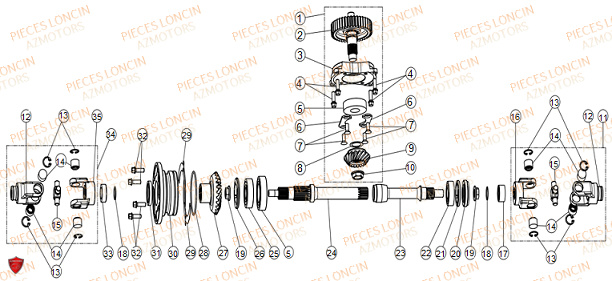 Differentiel LONCIN QUAD LONCIN XWOLF 700L Euro5