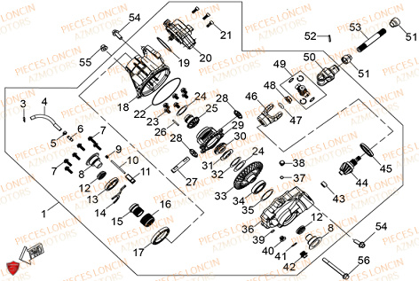 Differentiel Avant LONCIN QUAD LONCIN XWOLF 700L Euro5