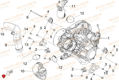 Moteur LONCIN QUAD LONCIN XWOLF 700L Euro5