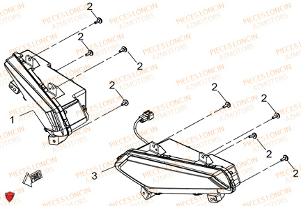 Optique Avant LONCIN QUAD LONCIN XWOLF 700L Euro5