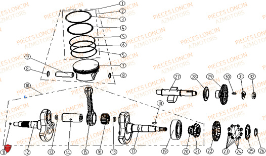 Piston LONCIN QUAD LONCIN XWOLF 700L Euro5