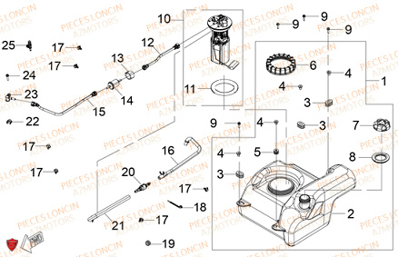 Reservoir LONCIN QUAD LONCIN XWOLF 700L Euro5